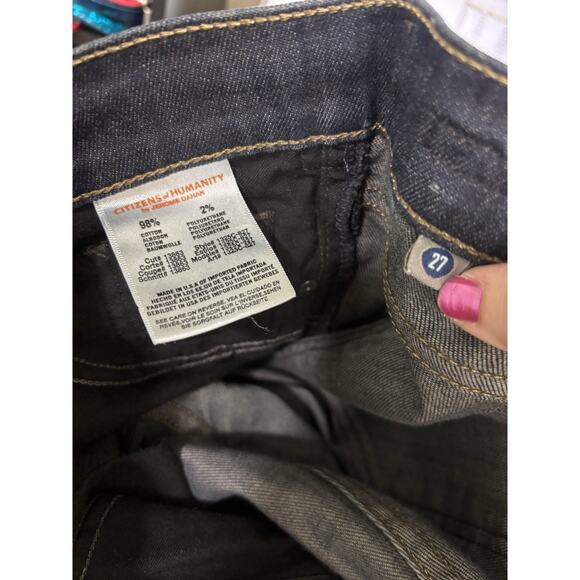 Citizens of Humanity Dita Dark Wash Jeans Petite Bootcut Leg Size 27 USA - Picture 9 of 9
